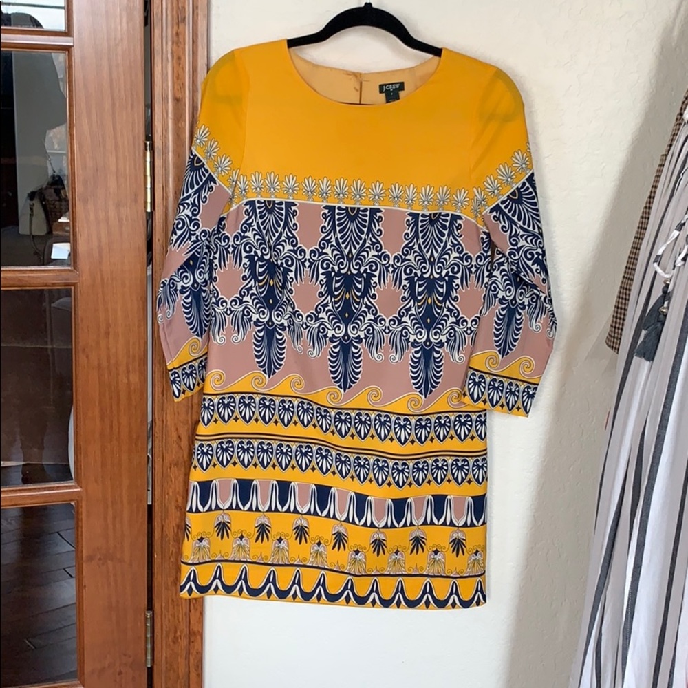 J. Crew Patterned Shift Dress. - image 1